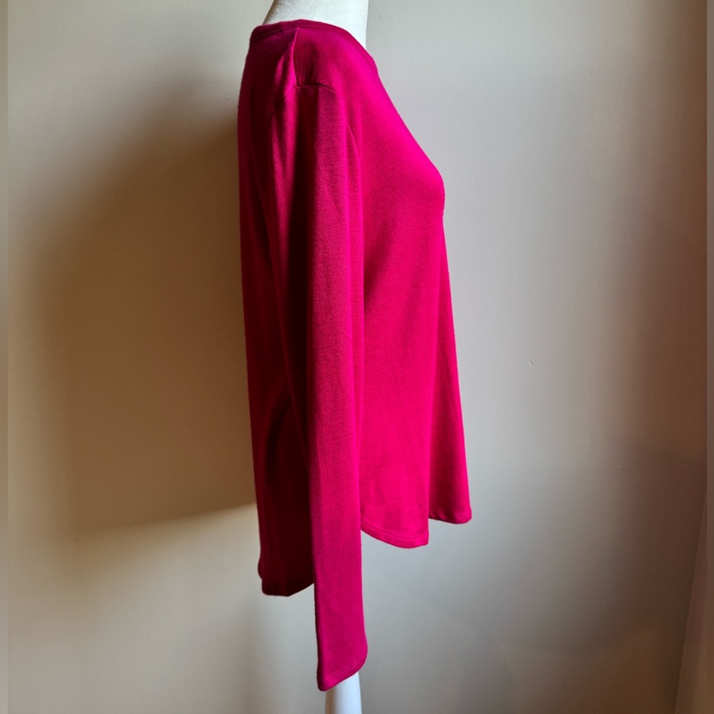 Banana Republic Women’s Crewneck Lightweight Sweater Top Size Small Fuchsia - Picture 5 of 6